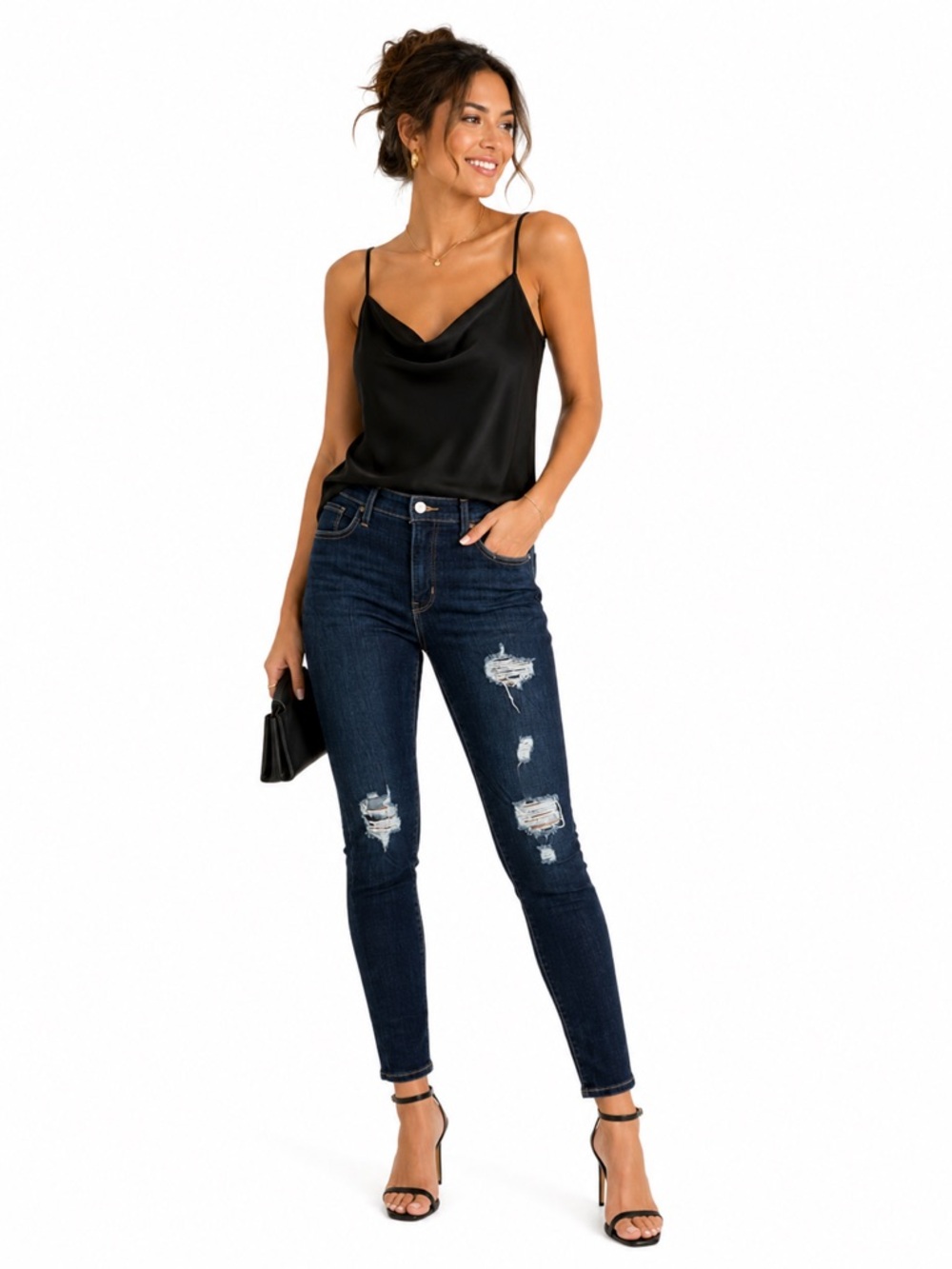 Levi’s 311 Shaping Skinny Jeans Women Size 31 Distressed Ripped DenimCore Casual